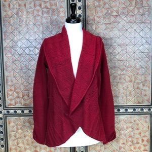 ⭐️[Knitted &Knotted] Brick Red open Knit Cardigan